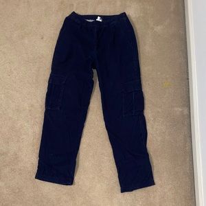 Navy Blue Land’s End Cargo Corduroy Pants